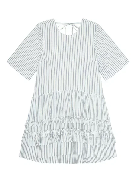 Rochie Ganni cu dungi de costum alb