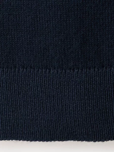 Sweter z dzianiny z półgolfem Dzieci lata MANGO KIDS granatowy