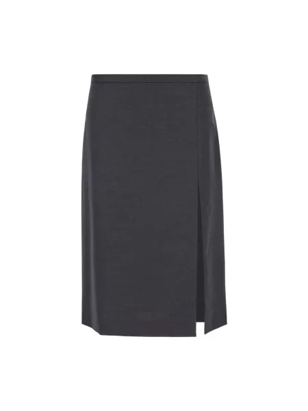 Spódnica midi Philosophy Di Lorenzo Serafini klasyczna wełniana szara