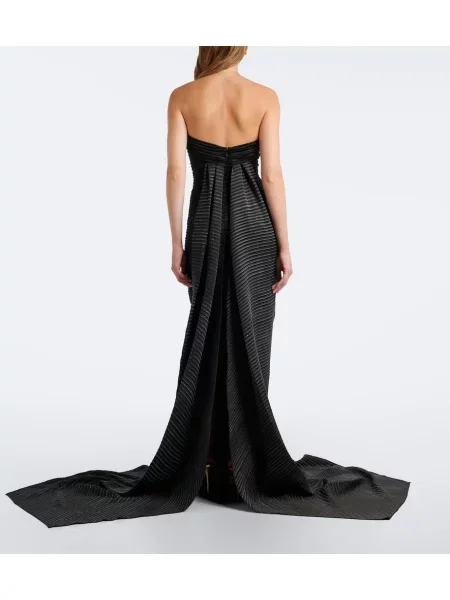 Rochie Marmar Halim din satin negru