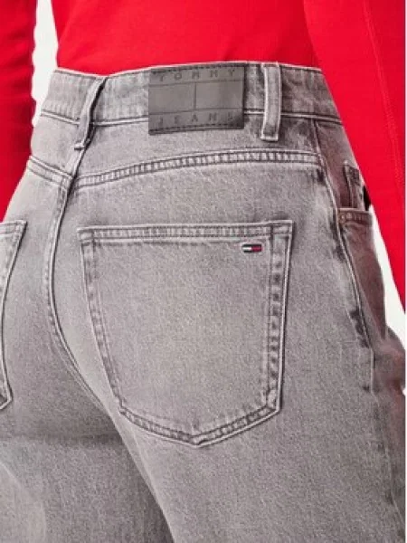 Tommy Jeans Jeans hlače Layla Straight Fit siva