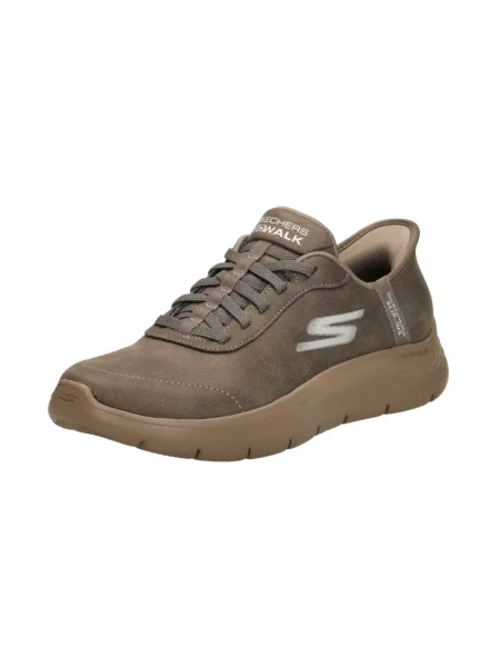 Sneakersy Skechers skórzane brązowe