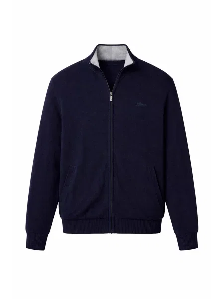 GUESS Geacă tricotată închis albastru