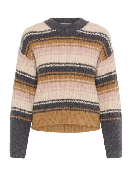 InWear Sveter Garp krémová / karamelová / čadičová ružová