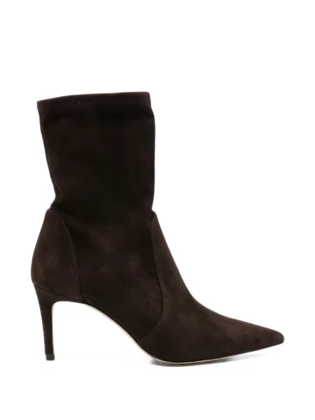 Cizme scurte Stuart Weitzman din piele de căprioară maro