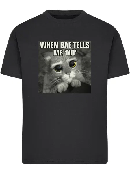 Merchcode Tricou Shrek When Bae tells me no' negru