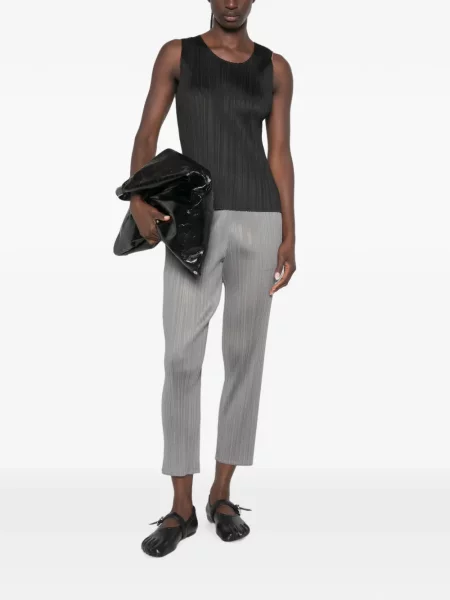 Περικομμένο παντελόνι Pleats Please Issey Miyake γκρι