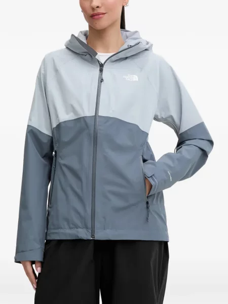 Geacă The North Face cu glugă albastru