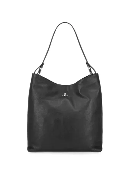 Кожена чанта Vivienne Westwood черно