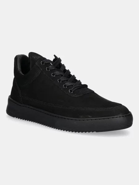 Маратонки от набук Filling Pieces Low Top Ripple Nubuck черно
