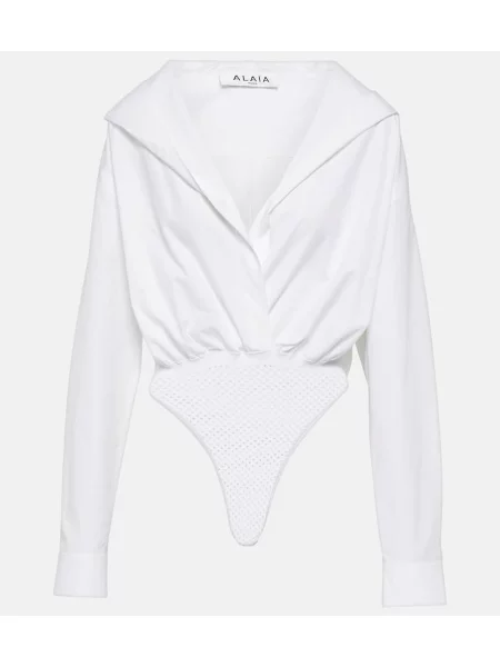 Top Alaã¯a z kapturem biały