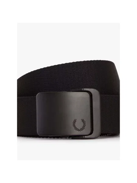 Pásek FRED PERRY Plain Webbing Belt Black M černý