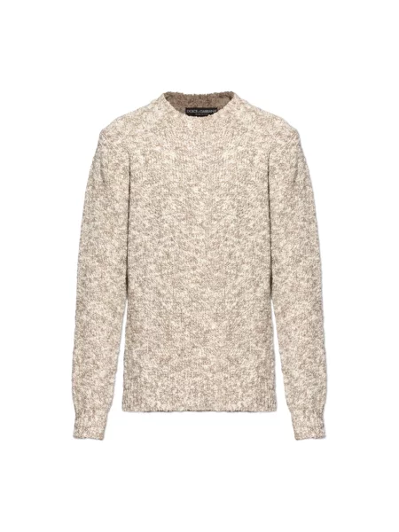 Sweter Dolce And Gabbana wełniany beżowy