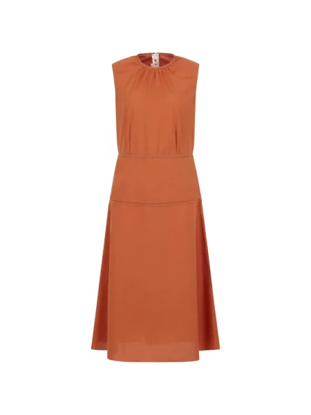 Rochie fără mâneci Marni fără mâneci în straturi de costum portocaliu