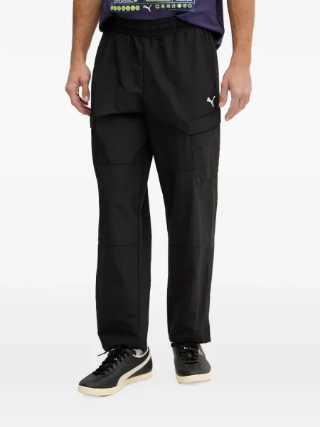 Pantaloni cargo Puma cu broderie negru