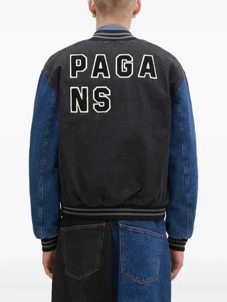 Geacă de blugi Aries cu broderie negru