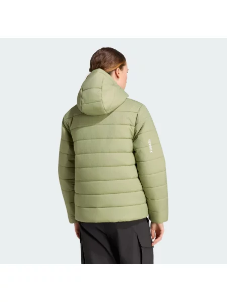 Kurtka z kapturem z ociepleniem CLIMAWARM Terrex Multi Essentials zielona