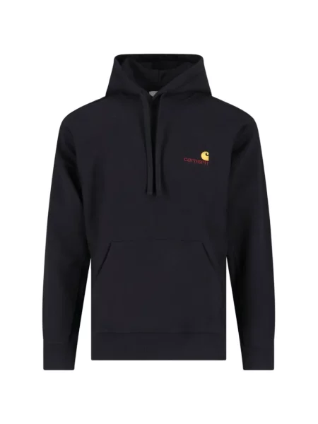 Hanorac cu glugă Carhartt Wip cu autograf negru