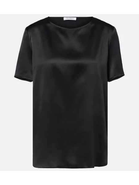 Top Max Mara de mătase negru