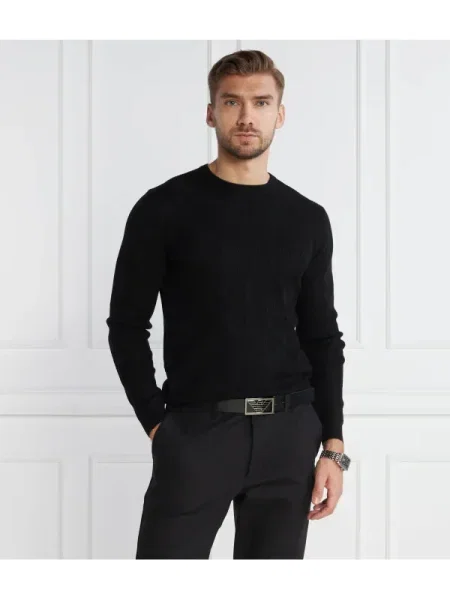 Emporio Armani Pulover cu adaos de lână negru