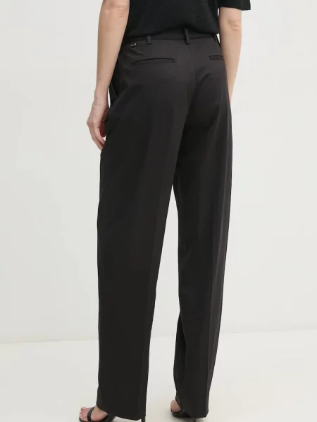 Kalhoty Calvin Klein střih cigarette high waist černá