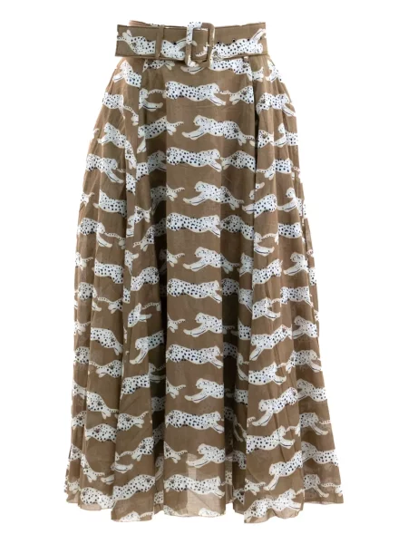 Spódnica midi Samantha Sung do kolan zielona