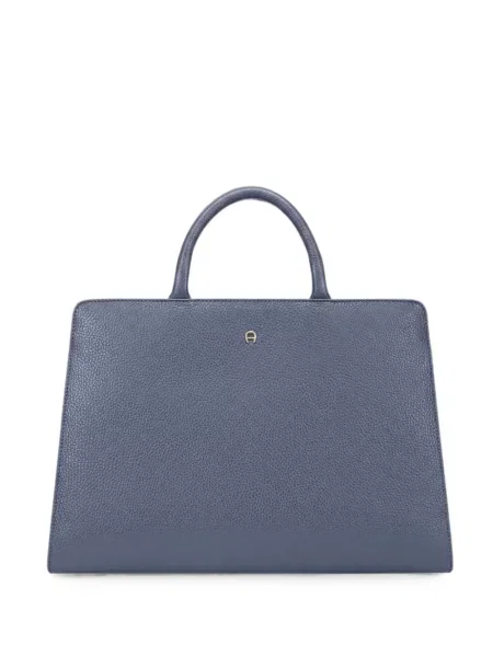 Geantă shopper Aigner din piele albastru