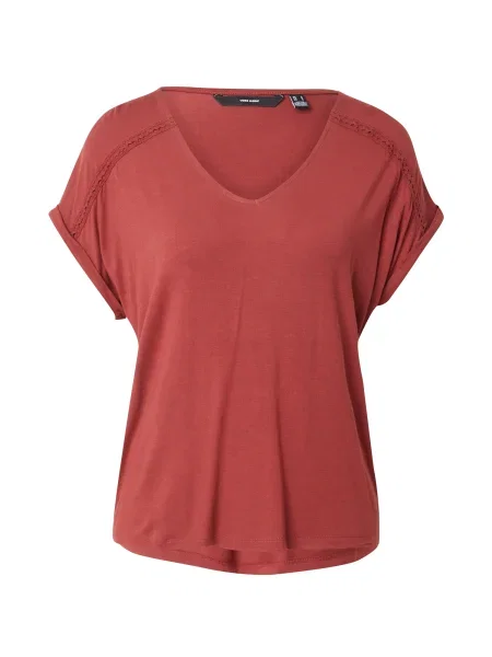 VERO MODA Tricou VMVANESSA ruginiu maro