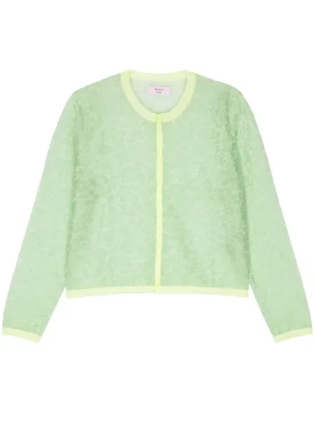 Cardigan Martine Rose cu model floral din jacard verde