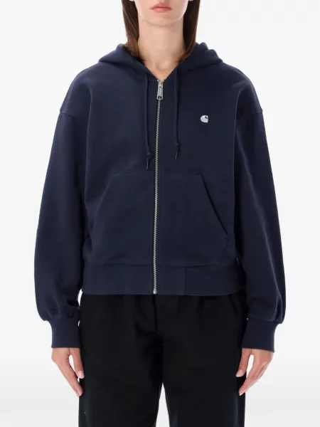 Geacă Carhartt Wip cu glugă albastru