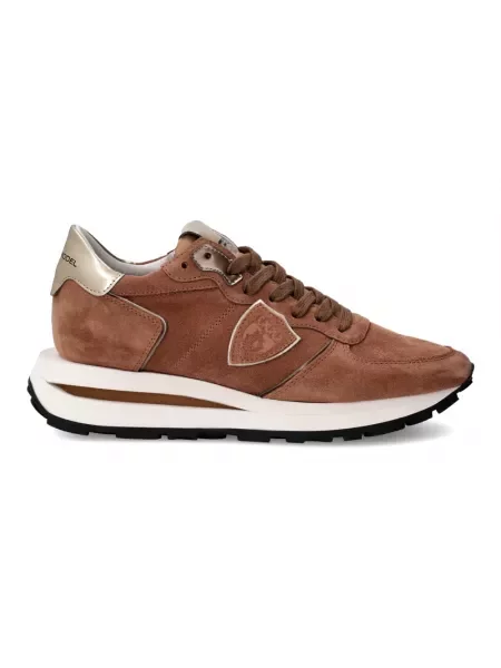 Buty do biegania Philippe Model zamszowe do biegania brązowe