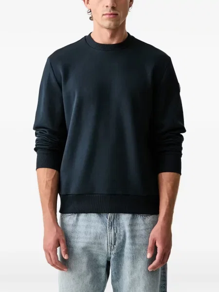 Hanorac crewneck Colmar cu decolteu rotund cu autograf albastru