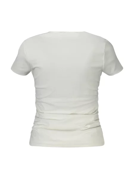 Krótka koszulka Guess z krótkim rękawem ze spandexu biała