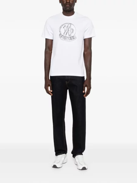 Majica Moncler s autogramom bijela