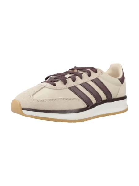 Sneakersy Adidas Cloudfoam zamszowe do biegania brązowe