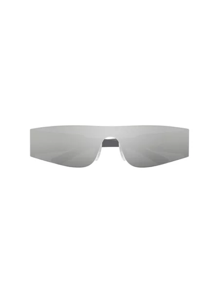 Lniane okulary przeciwsłoneczne Balenciaga Shield szare