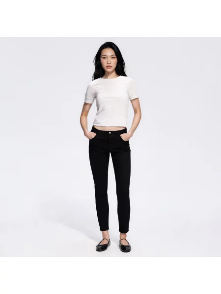 Reserved Slim fit farmer fekete