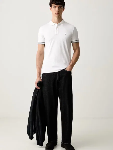 Tricou polo Tommy Hilfiger alb