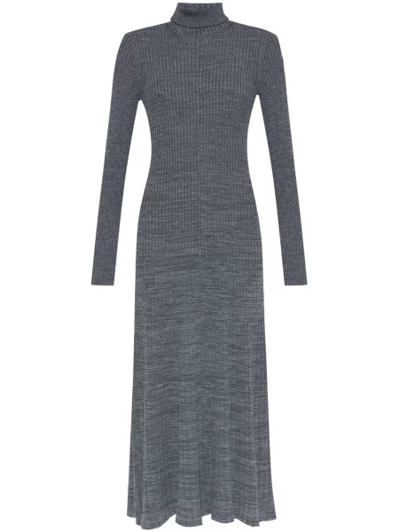 Rochie maxi Moncler de lână de costum gri