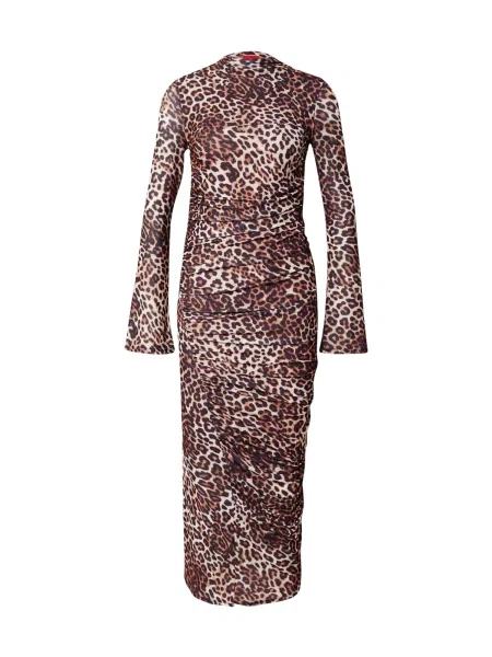 HUGO Rochie Nardonnay maro cămilă negru