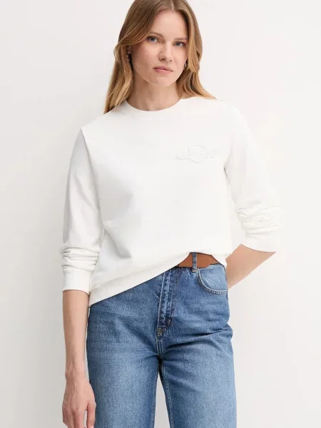 Gant bluză uni alb