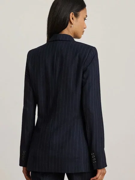 Піджак Lauren Ralph Lauren двобортний однотонний синій