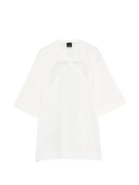 Tricou Pinko din dantelă alb