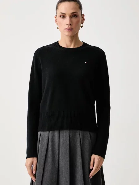 Tommy Hilfiger pulover pentru femei din lână negru