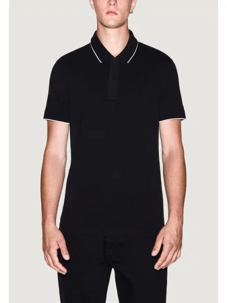 Polo majica Armani Exchange črna