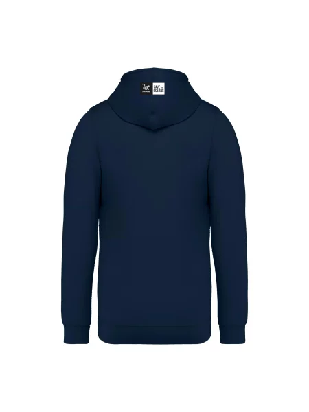 Bluza z kapturem zapinana na – męska/damska – ekologiczna granatowa niebieska