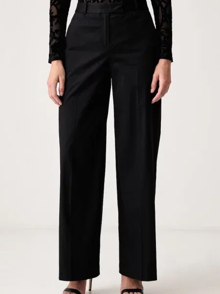BOSS pantaloni wide leg pentru femei din cu Tianaha negru