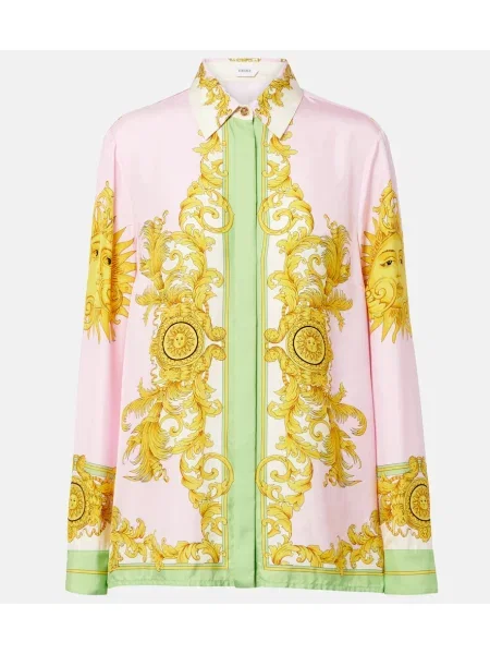 Cămașă Versace de mătase cu imagine