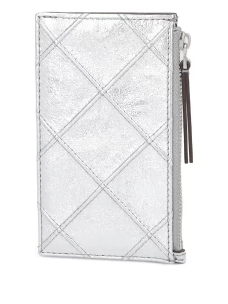 Portofel Tory Burch din piele argintiu