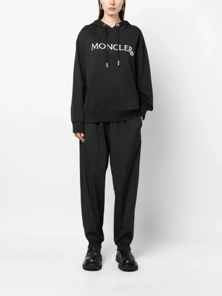 Juosmuo kelnės Moncler juoda